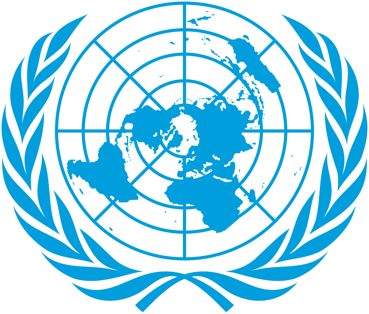 UN emblem blue